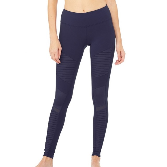 Alo navy textured Detail Leggings - Picture 1 of 11